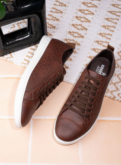 The Lifestyle Co. Men Brown Casual Lace-Up Sneakers